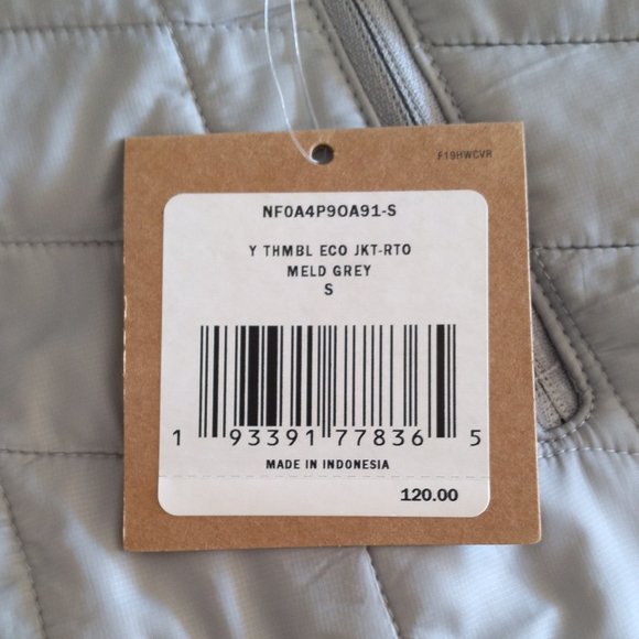 🆕The North Face Youth Thermoball Eco Jacket, Small, Meld Grey, Brand NEW, Auth. - Picture 3 of 8